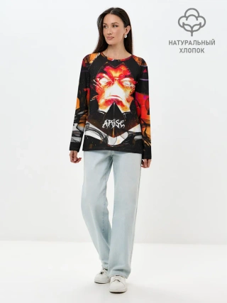 Лонгслив женский. Хлопок / Поднятие уровня в одиночку
