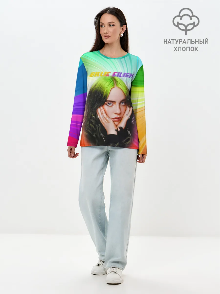 Лонгслив женский. Хлопок / BILLIE EILISH / БИЛЛИ АЙЛИШ
