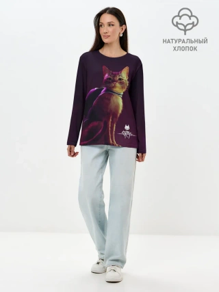 Лонгслив женский. Хлопок / Stray Game 2021