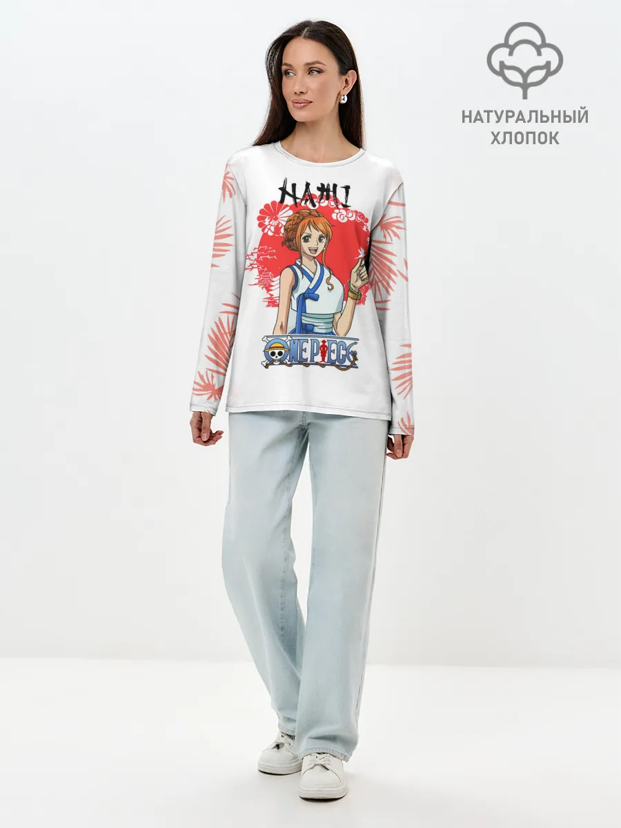 Лонгслив женский. Хлопок / Нами One Piece. Большой куш