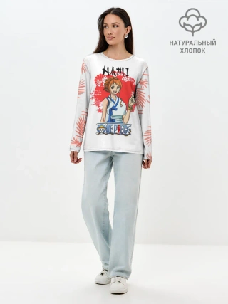 Лонгслив женский. Хлопок / Нами One Piece. Большой куш