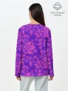 Лонгслив женский. Хлопок / ФИОЛЕТОВАЯ ХОХЛОМА