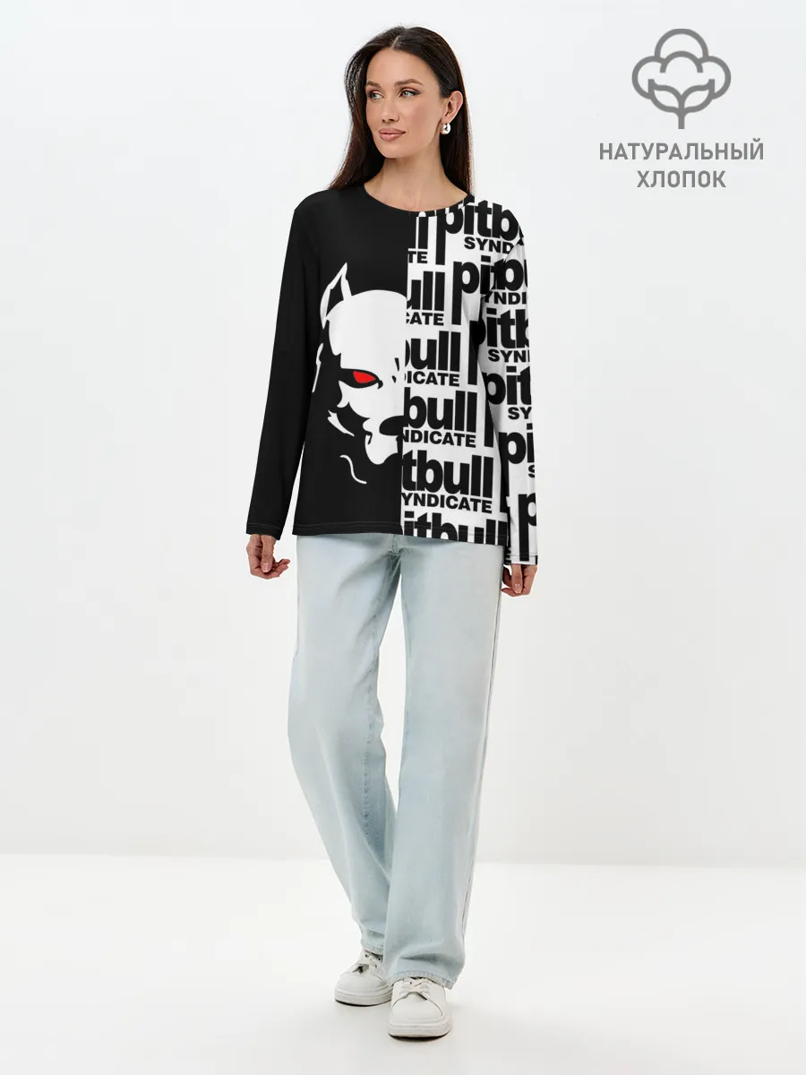 Лонгслив женский. Хлопок / PITBULL SYNDICATE / ПИТБУДЬ