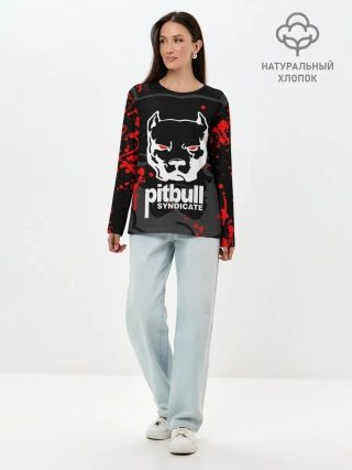 Лонгслив женский. Хлопок / PITBULL SYNDICATE / ПИТБУДЬ