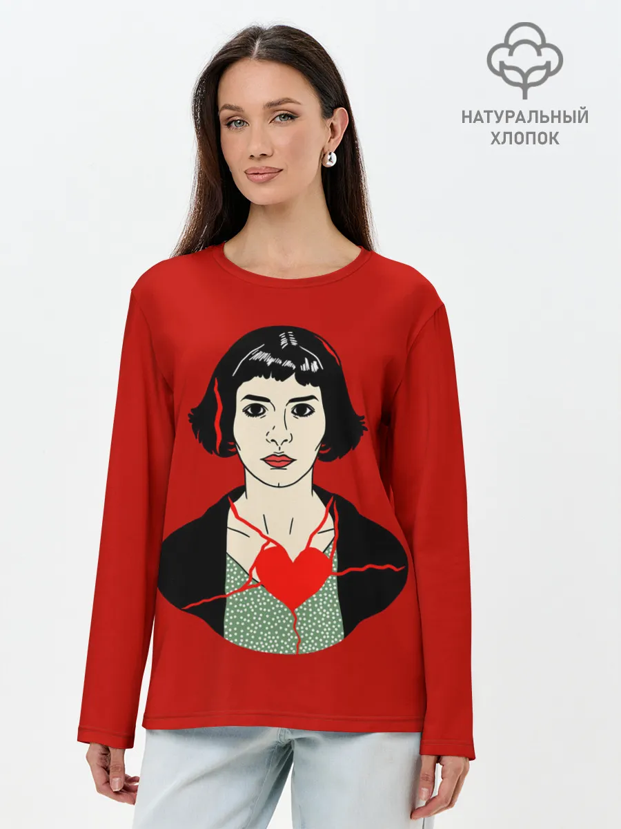 Лонгслив женский. Хлопок / Амели / Amelie