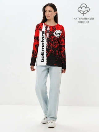Лонгслив женский. Хлопок / BALTMOTORS / БАЛТМОТОРС