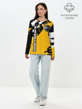 Лонгслив женский. Хлопок / BALTMOTORS / БАЛТМОТОРС