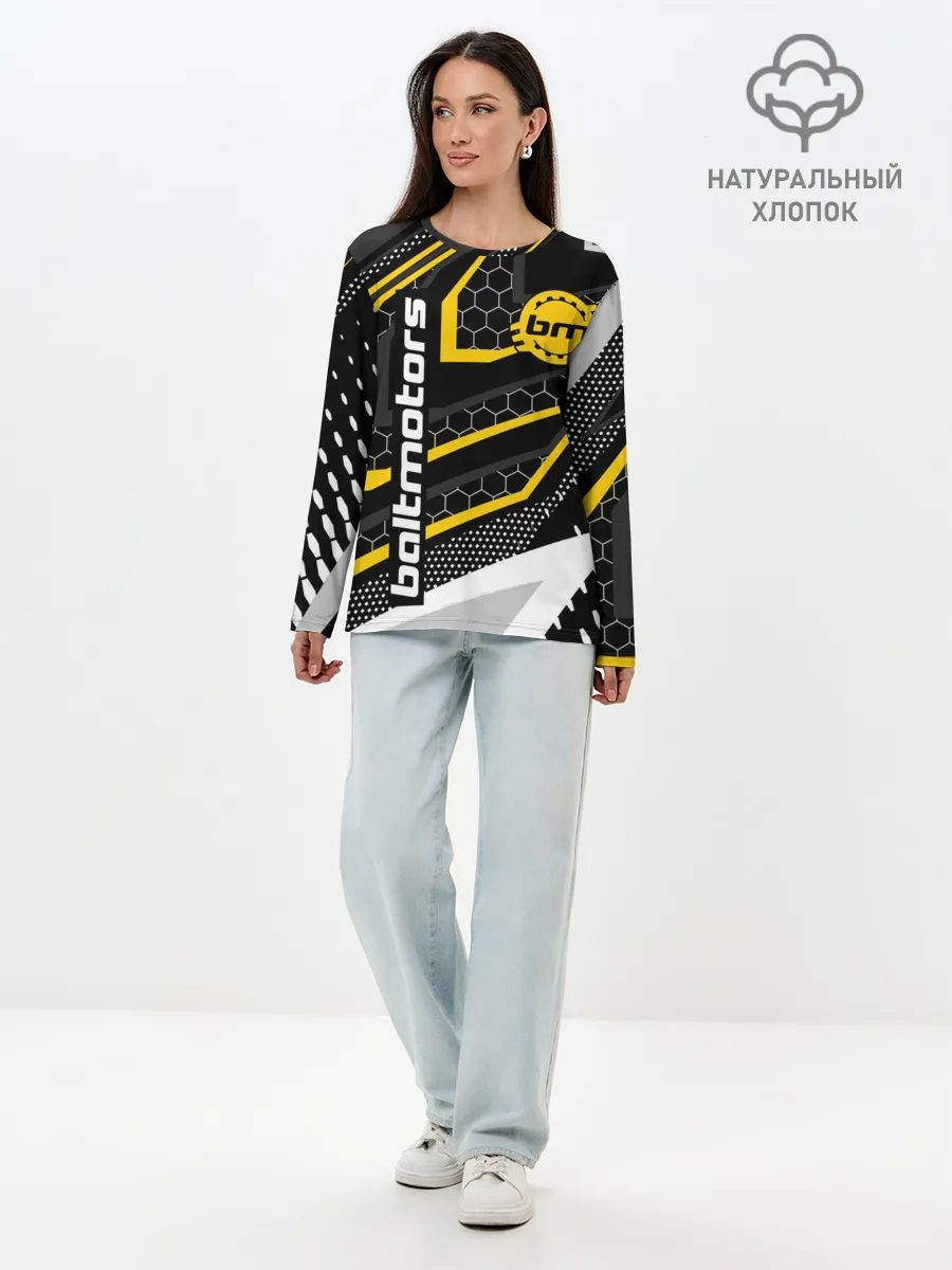 Лонгслив женский. Хлопок / BALTMOTORS / БАЛТМОТОРС