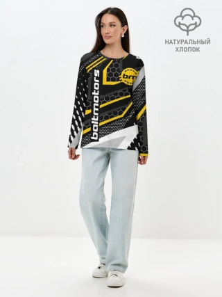 Лонгслив женский. Хлопок / BALTMOTORS / БАЛТМОТОРС