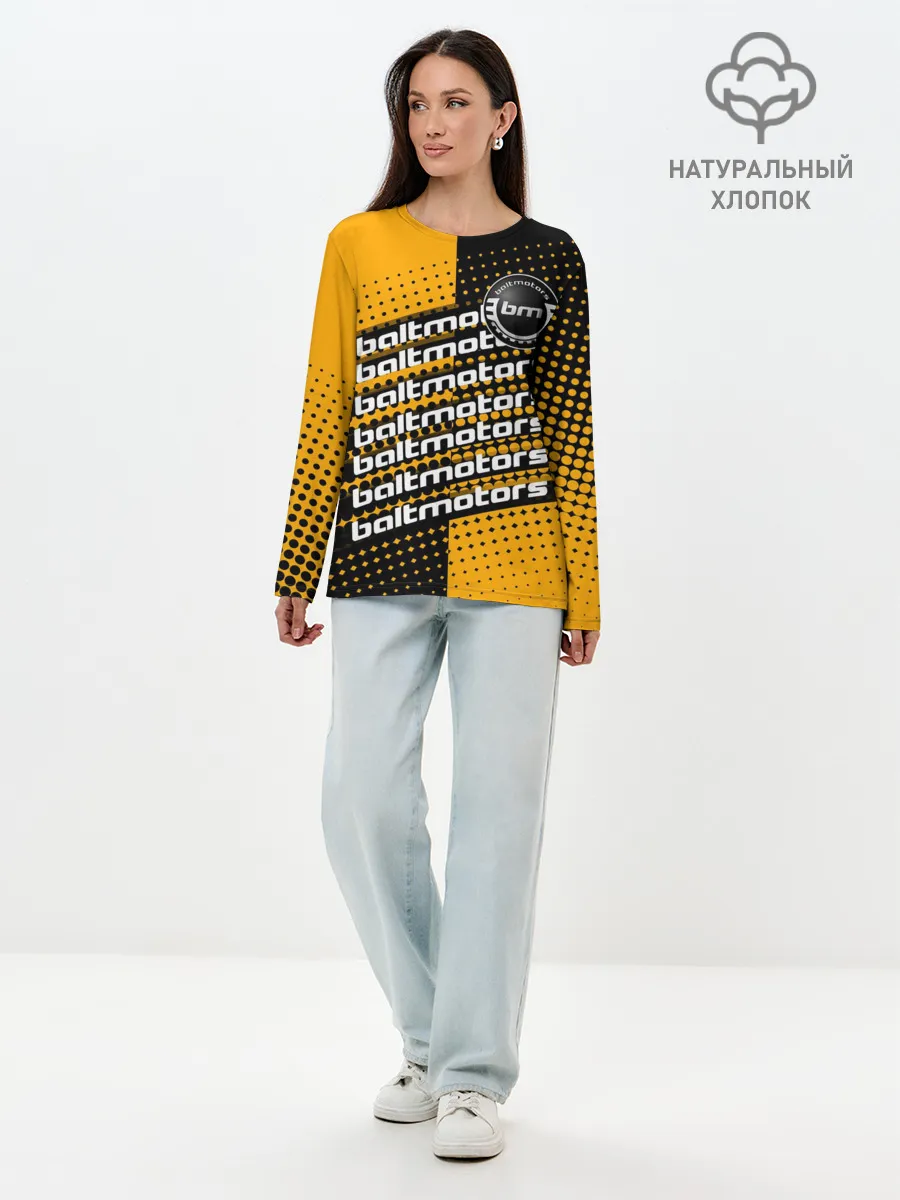 Лонгслив женский. Хлопок / BALTMOTORS / ГРАДИЕНТ