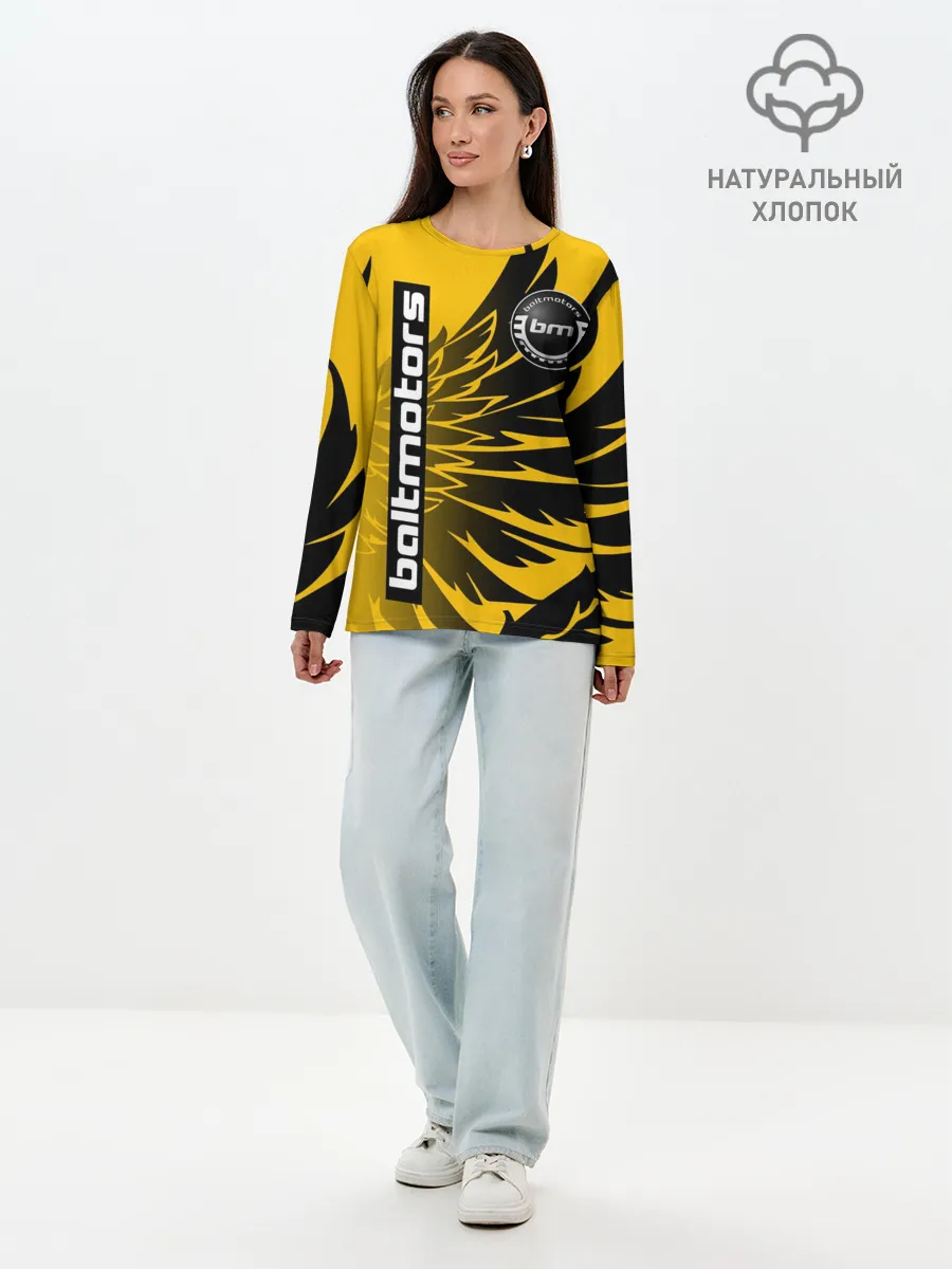 Лонгслив женский. Хлопок / BALTMOTORS / КРЫЛЬЯ