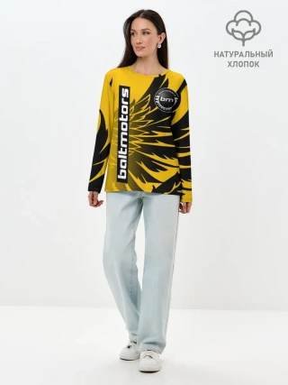 Лонгслив женский. Хлопок / BALTMOTORS / КРЫЛЬЯ