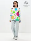 Лонгслив женский. Хлопок / Polka dot