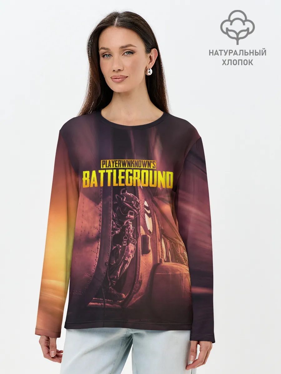 Лонгслив женский. Хлопок / PUBG PARAMO | ПУБГ ПАРАМО
