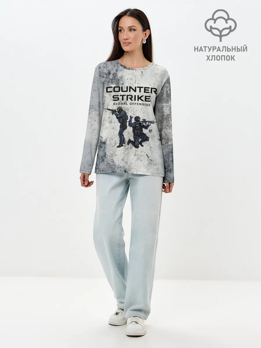 Лонгслив женский. Хлопок / COUNTER TERRORIST | CS GO