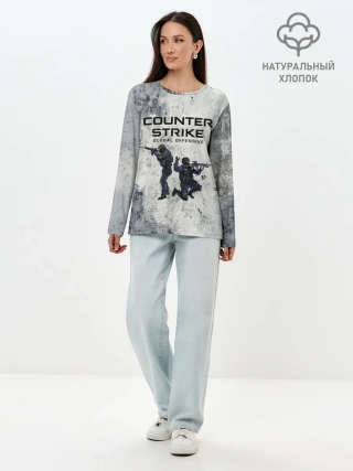 Лонгслив женский. Хлопок / COUNTER TERRORIST | CS GO