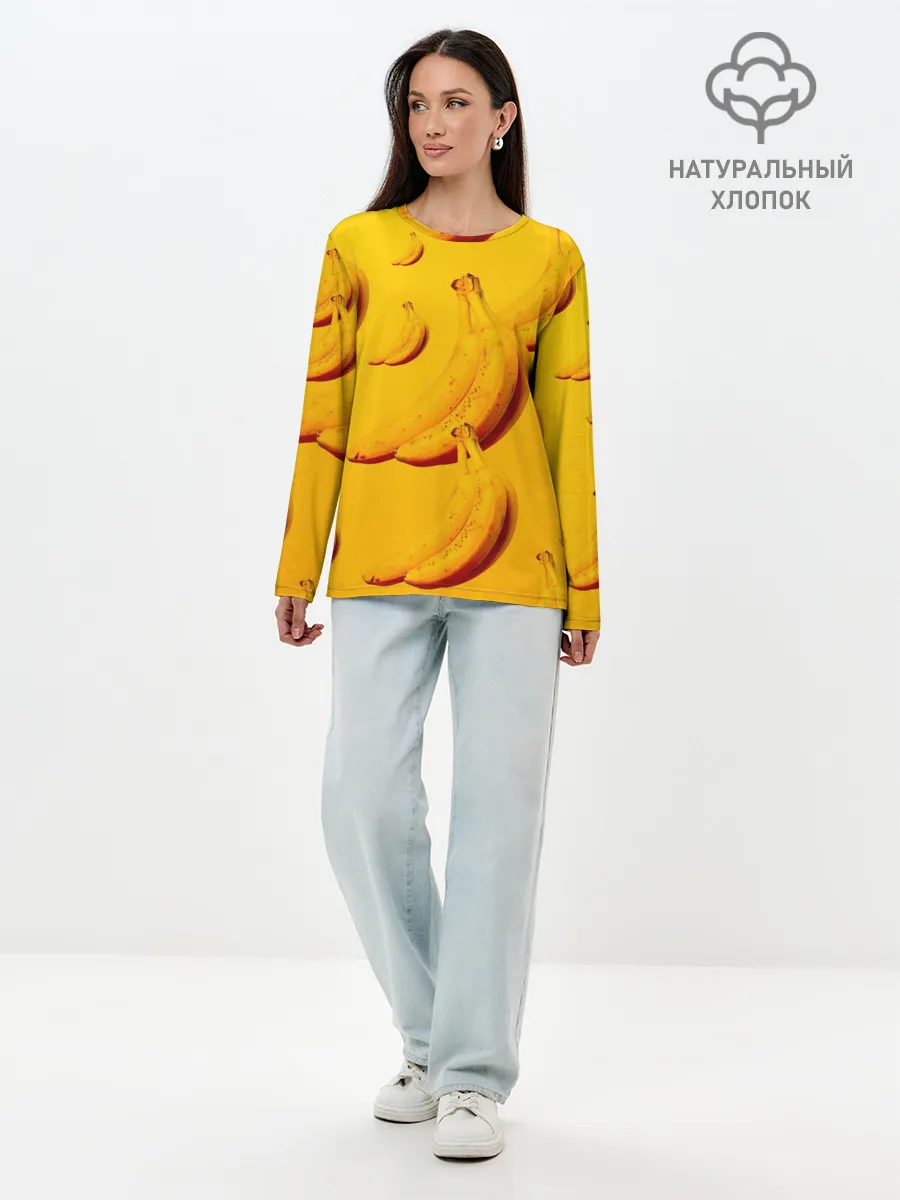 Лонгслив женский. Хлопок / бананы