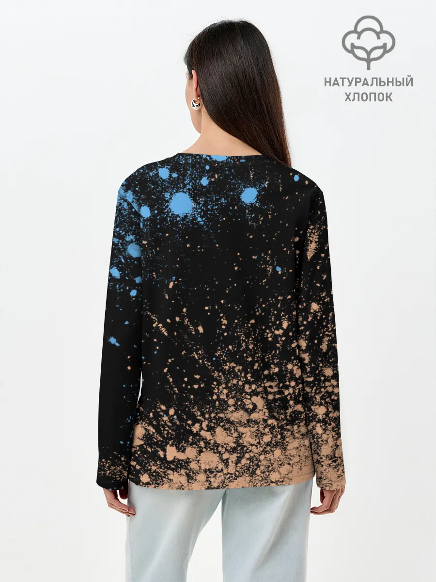 Лонгслив женский. Хлопок / Пивозавр - Краска