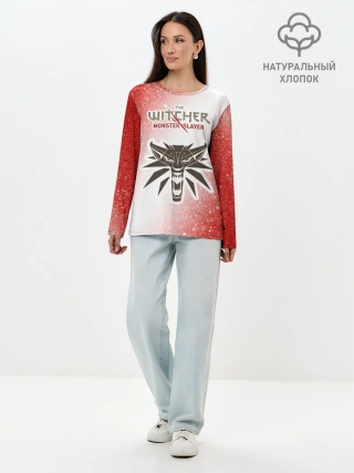 Лонгслив женский. Хлопок / The Witcher Monster Slayer - Noise