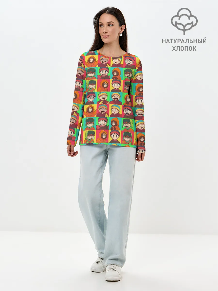 Лонгслив женский. Хлопок / Аниме Южный парк