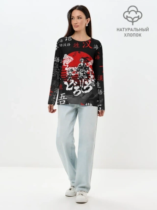 Лонгслив женский. Хлопок / ДОРОРО / DORORO / АНИМЕ