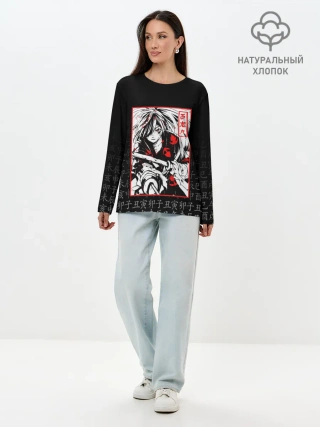 Лонгслив женский. Хлопок / ДОРОРО / DORORO / ХЯККИМАРУ