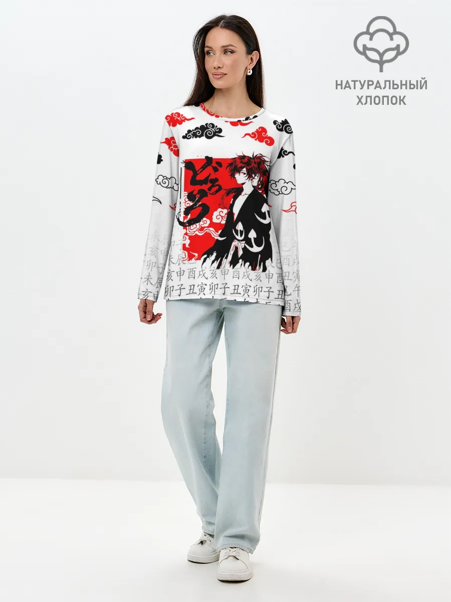 Лонгслив женский. Хлопок / ДОРОРО / DORORO / ХЯККИМАРУ