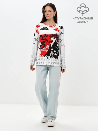 Лонгслив женский. Хлопок / ДОРОРО / DORORO / ХЯККИМАРУ