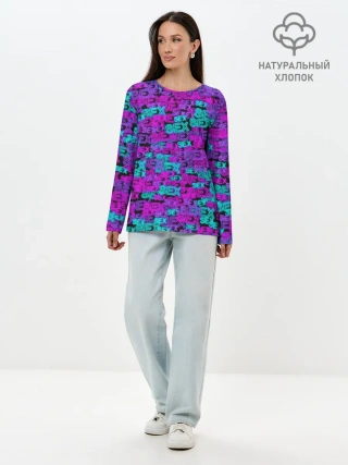 Лонгслив женский. Хлопок / Neon SEX