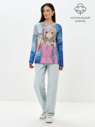 Лонгслив женский. Хлопок / Emilia&Rem