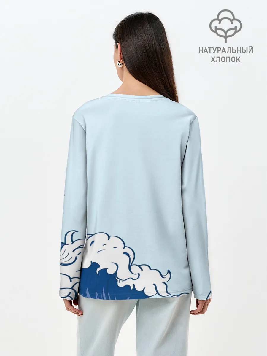 Лонгслив женский. Хлопок / Nautilus Pompilius океан