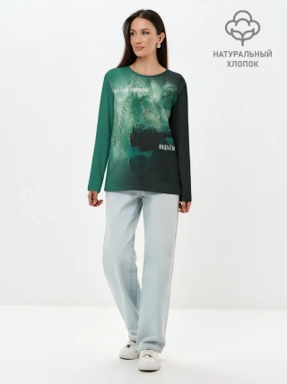 Лонгслив женский. Хлопок / Nautilus Pompilius ПОДЪЁМ