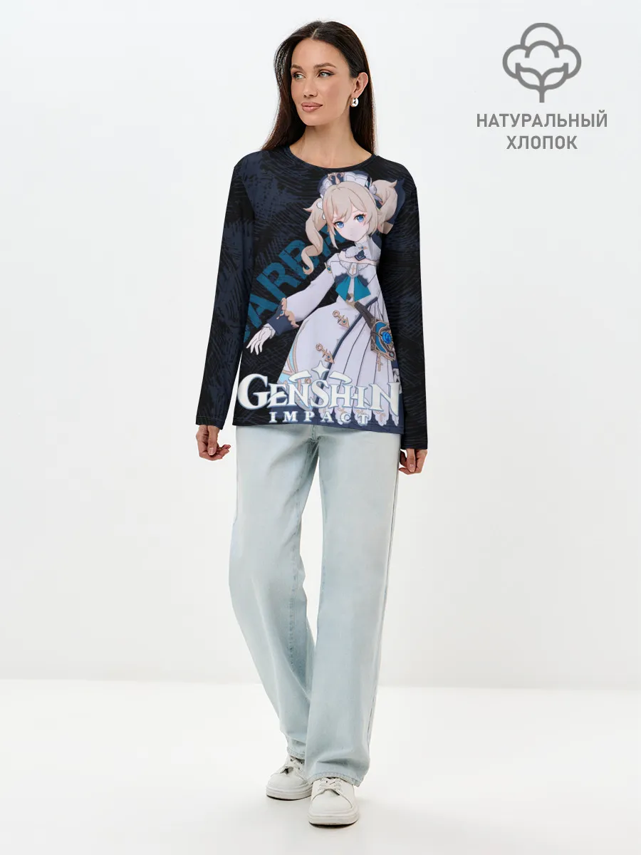Лонгслив женский. Хлопок / Барбара Genshin Impact