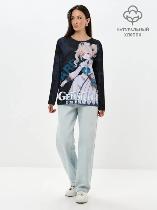 Лонгслив женский. Хлопок / Барбара Genshin Impact