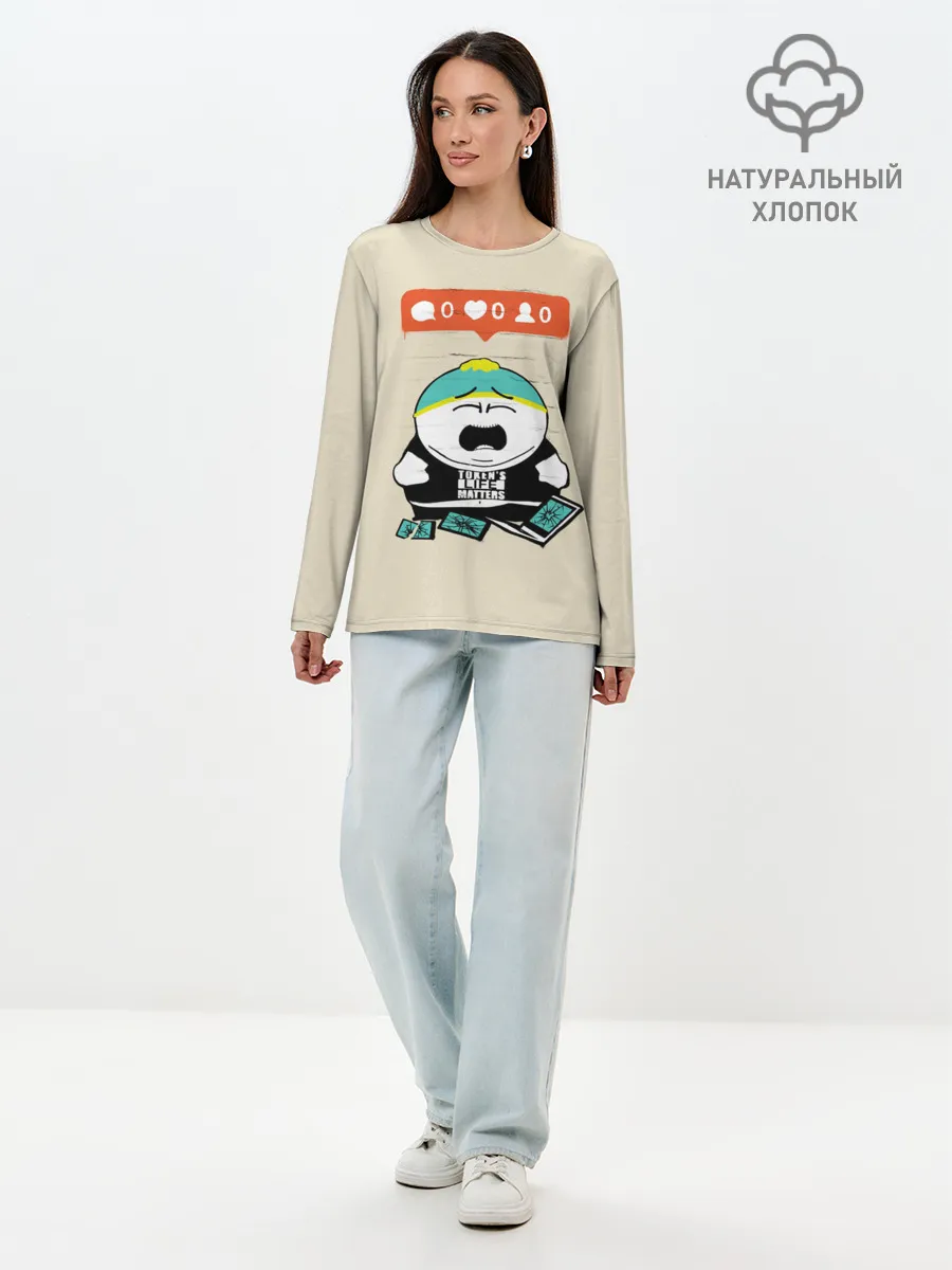 Лонгслив женский. Хлопок / Ноль лайков