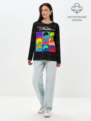 Лонгслив женский. Хлопок / Амели Пулен
