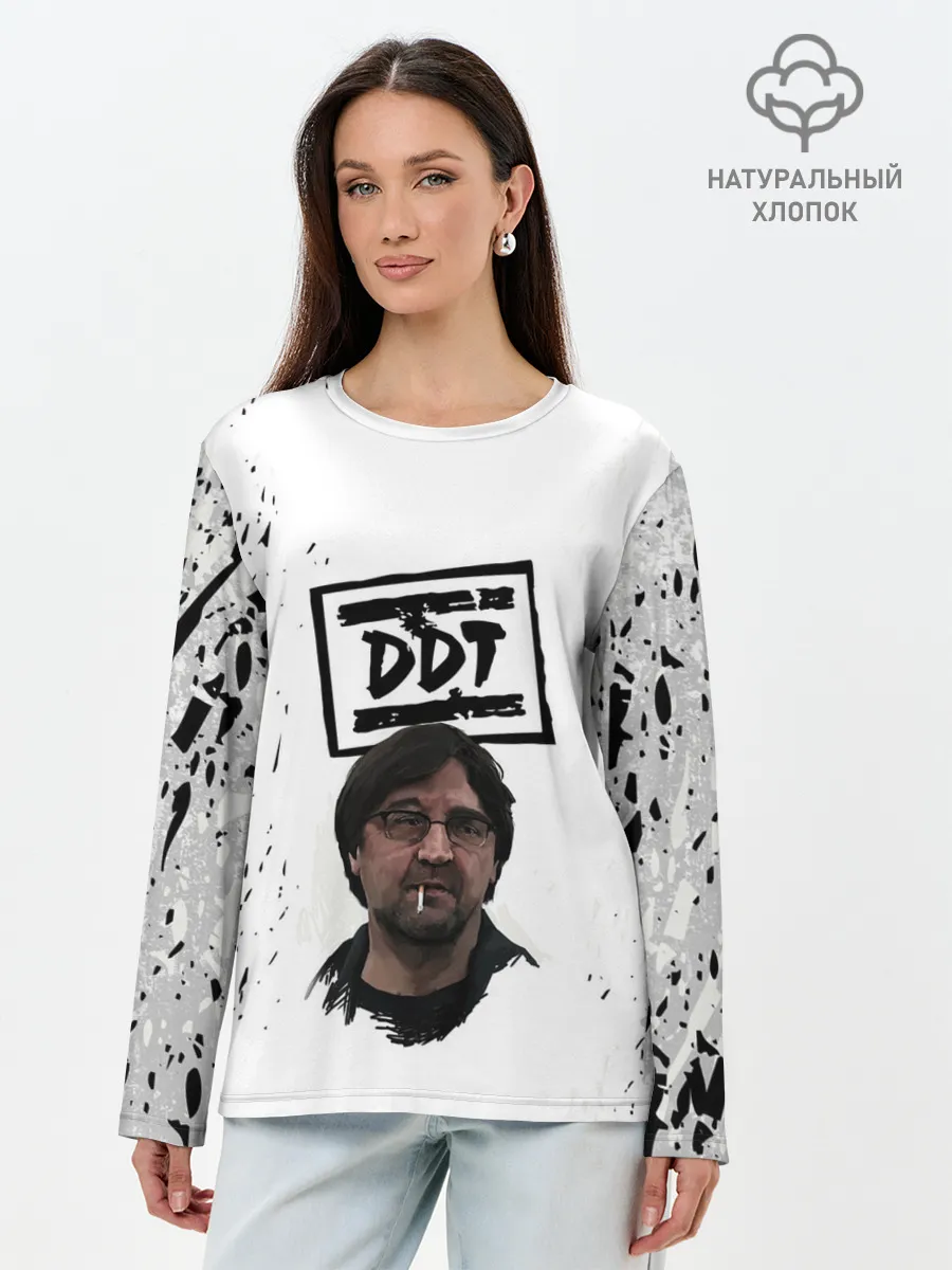 Лонгслив женский. Хлопок / Юрий Шевчук | ДДТ