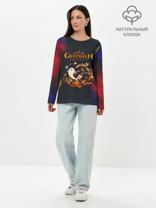 Лонгслив женский. Хлопок / Genshin Impact | Геншин Импакт