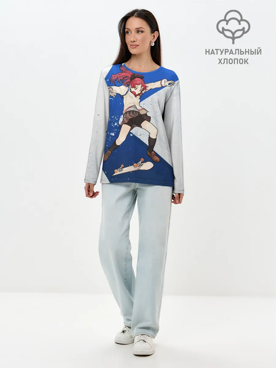 Лонгслив женский. Хлопок / Meow team