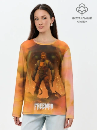 Лонгслив женский. Хлопок / FREEMAN | GMAN | HALF-LIFE