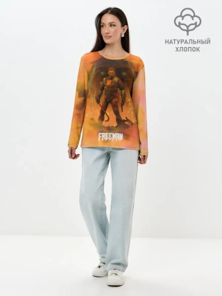 Лонгслив женский. Хлопок / FREEMAN | GMAN | HALF-LIFE