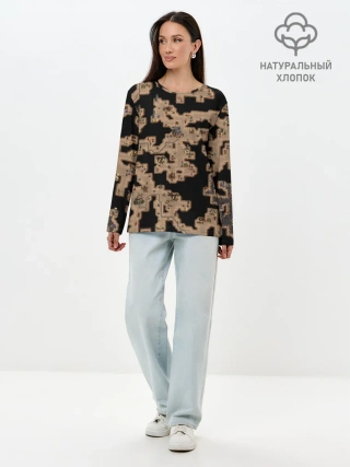 Лонгслив женский. Хлопок / Heroes III Dungeon Map