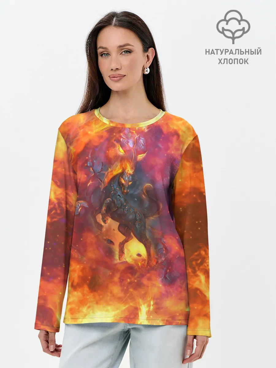 Лонгслив женский. Хлопок / Nightmare | Найтмар