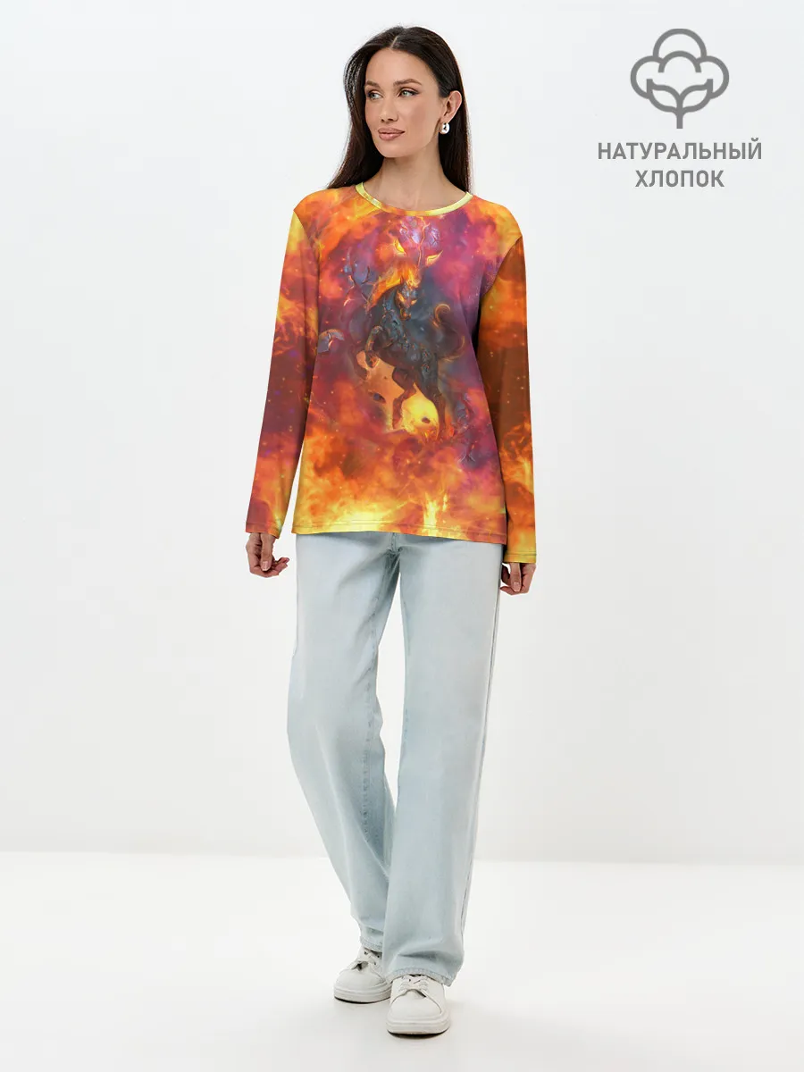 Лонгслив женский. Хлопок / Nightmare | Найтмар