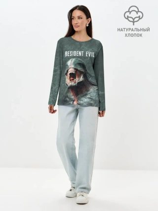 Лонгслив женский. Хлопок / RESIDENT EVIL 2 | РЕЗИДЕНТ ЕВИЛ