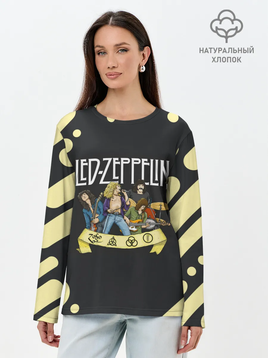 Лонгслив женский. Хлопок / LED ZEPPELIN | ЛЕД ЗЕППЕЛИН