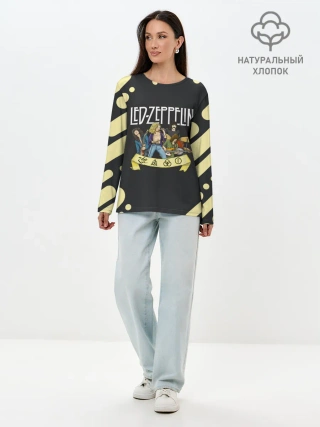 Лонгслив женский. Хлопок / LED ZEPPELIN | ЛЕД ЗЕППЕЛИН
