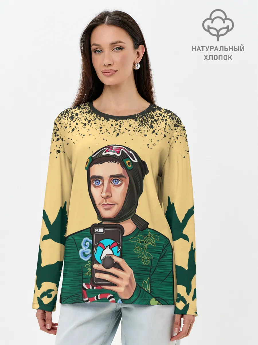 Лонгслив женский. Хлопок / Джаред Лето | Jared Leto