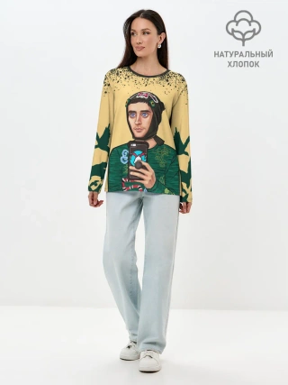 Лонгслив женский. Хлопок / Джаред Лето | Jared Leto