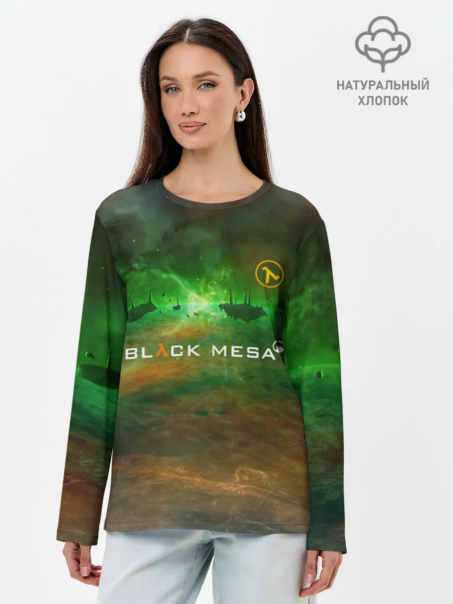 Лонгслив женский. Хлопок / BLACK MESA | HALF-LIFE